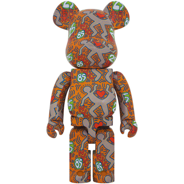 BE@RBRICK Keith Haring 1000% collectible figure featuring bold, vibrant designs and iconic Haring motifs.