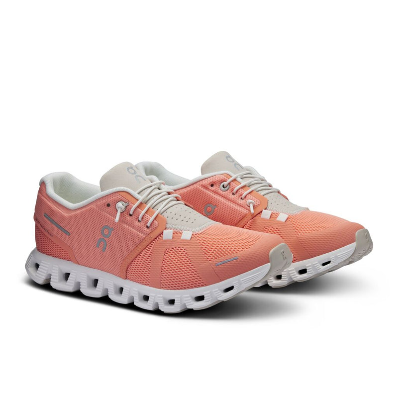 Cloud 5 Sneakers with breathable antimicrobial mesh upper, quick-lacing system, reflective logos, and perforated rubber sole featuring CloudTec technology in ZeroGravity foam for optimal cushioning.


