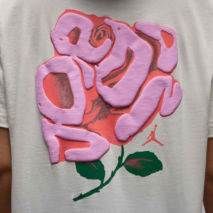 Jordan medium-weight cotton t-shirt featuring floral graphic and relaxed fit