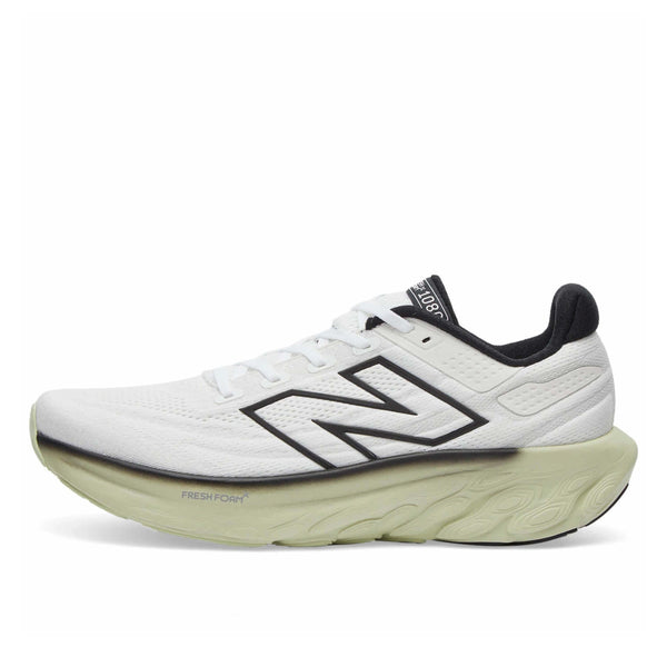 New Balance Fresh Foam X 1080v13 running shoe featuring a versatile design with advanced cushioning and midsole mapping for smooth transitions. The shoe includes a breathable engineered mesh upper for a supportive and streamlined fit, showcasing its blend of top performance and modern aesthetics.