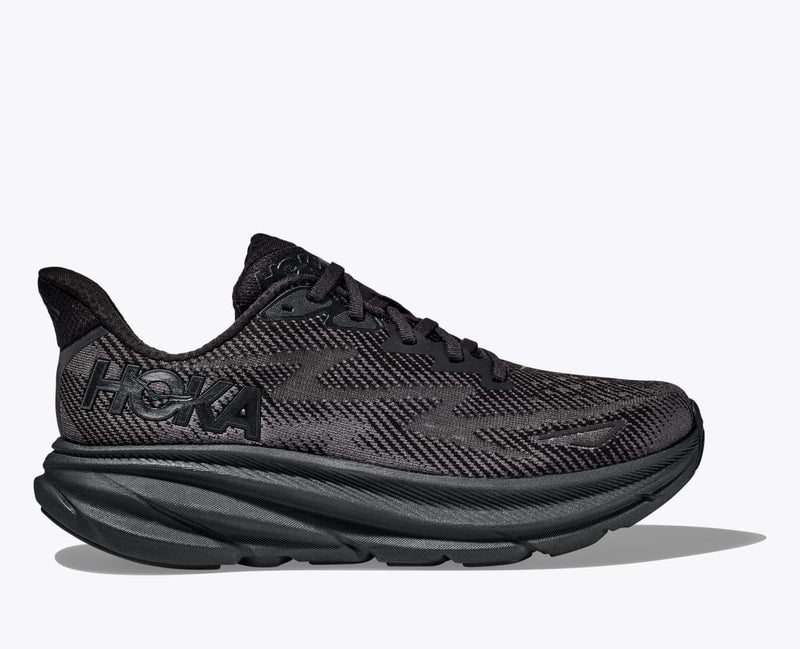 Hoka One One Clifton 9 running shoes highlighting the lightweight design, cushioned sole, and streamlined upper for enhanced comfort during daily runs.