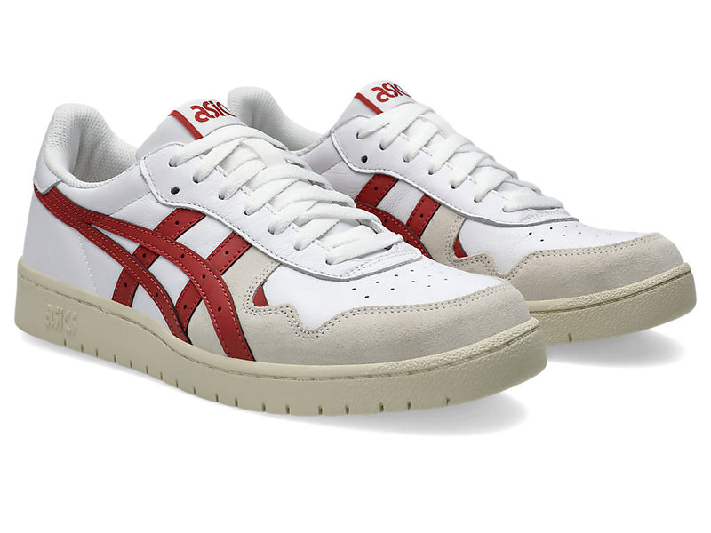 JAPAN S™ shoes with lightweight design, featuring ASICS® Stripes and lettering, inspired by 1981 basketball aesthetics.