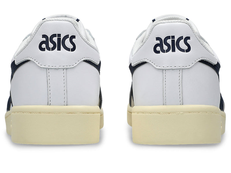 JAPAN S™ shoes with lightweight design, featuring ASICS® Stripes and lettering, inspired by 1981 basketball aesthetics.