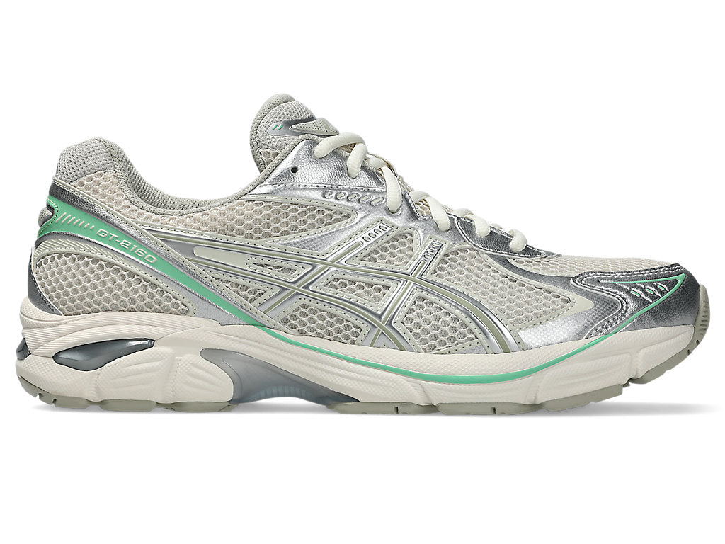 ASICS GT-2160 sneaker with wavy forefoot design, segmented midsole, and GEL cushioning in retro-inspired style