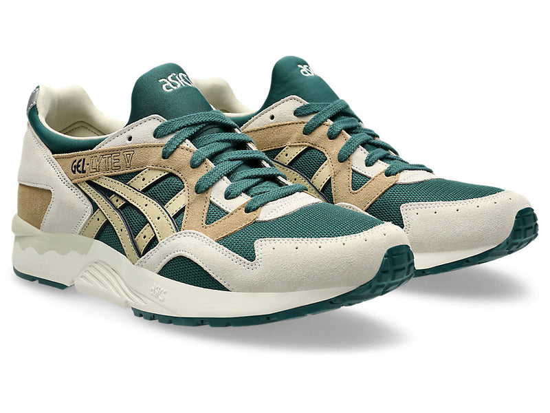 GEL-LYTE™ V sneaker inspired by the Japanese Godai philosophy, featuring leather, nubuck, and suede overlays with colorways