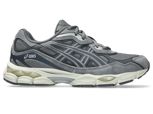ASICS GEL-NYC™ sneaker combining retro-inspired upper with modern cushioning, featuring design elements from GEL-NIMBUS® 3, GEL-MC PLUS™ V, and GEL-CUMULUS® 16.