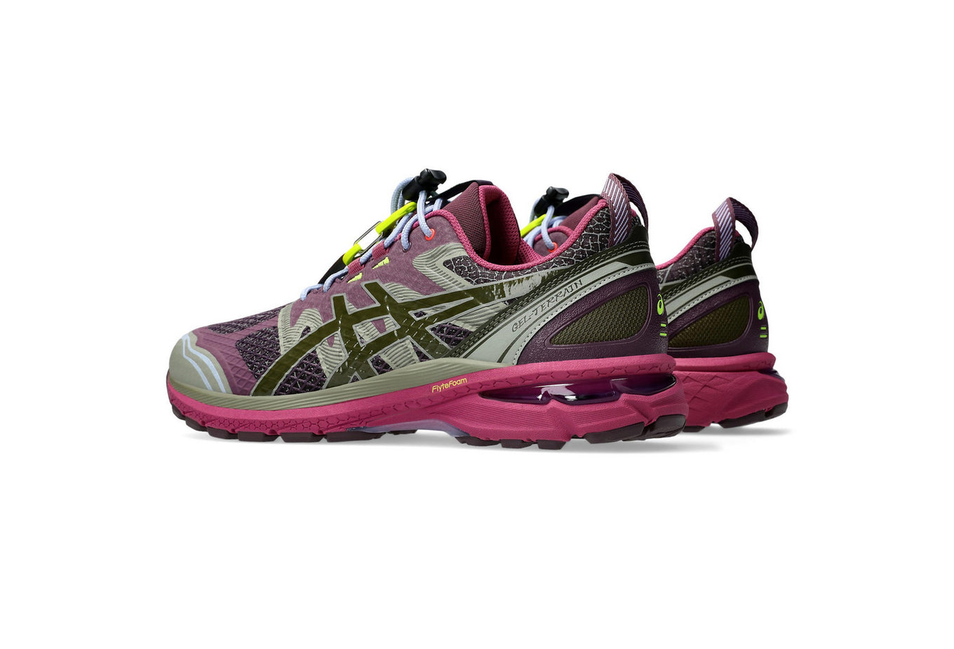 ASICS GEL-TERRAIN sneaker with trail-inspired design, speed lacing, and cushioned sole for versatile all-day wear.