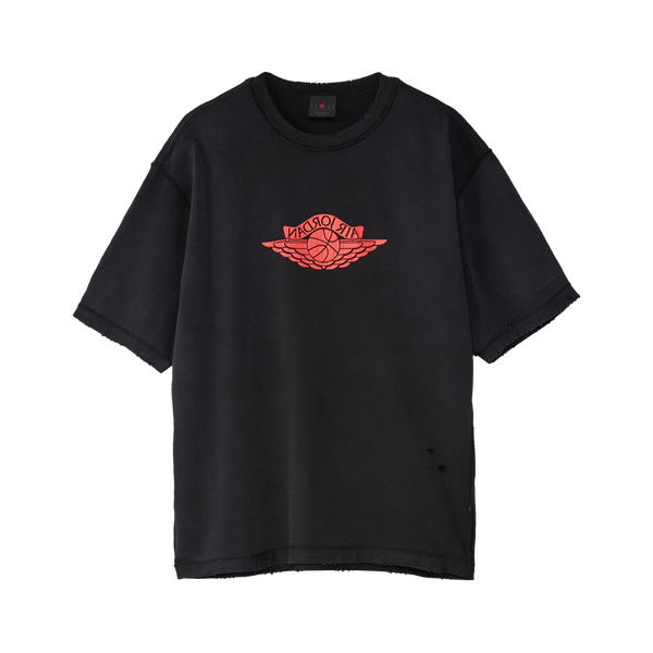 Jordan Rare Air short-sleeve tee in heavyweight cotton with distressed details and washed finish