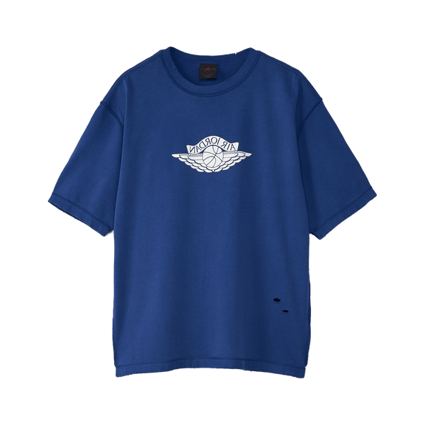Jordan Rare Air short-sleeve tee in heavyweight cotton with distressed details and washed finish
