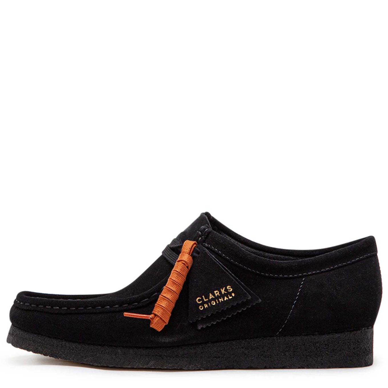 Clarks Wallabee - Iconic Black Suede Lace-Up Boot with Moccasin Design