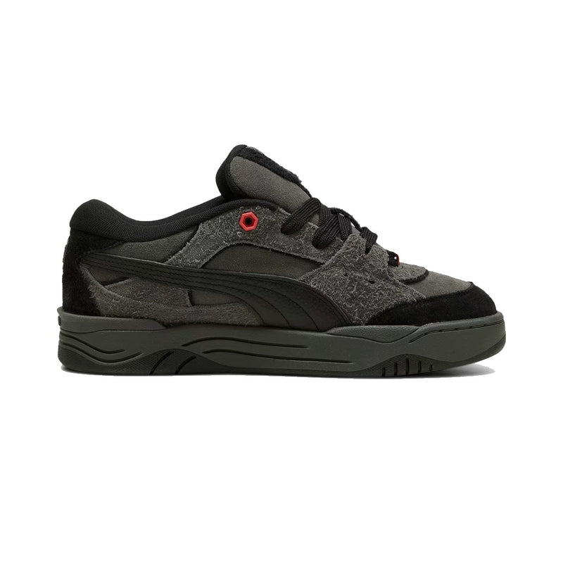 PUMA-180 sneaker inspired by 90s-00s skate culture, featuring oversized padding, chunky shapes, and lo-fi technical uppers.