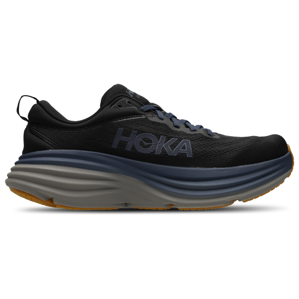 HOKA Bondi running shoes featuring soft foam, engineered mesh, and durable Durabrasion rubber outsole for a smooth and balanced ride.