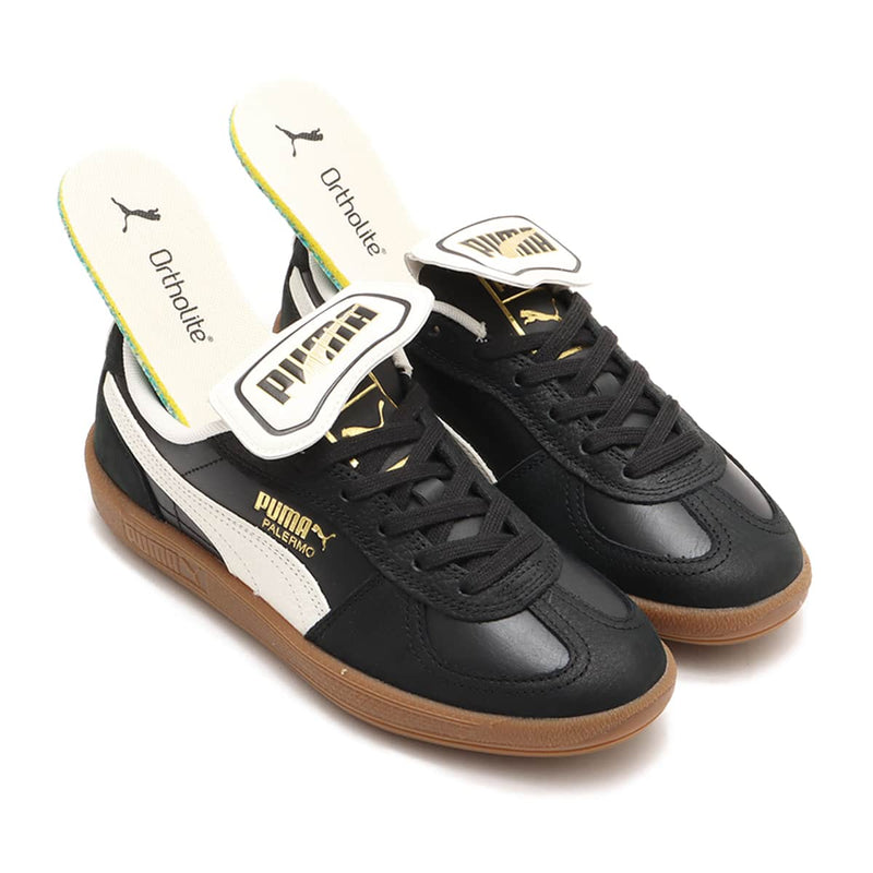 PUMA PALERMO Premium sneaker with removable long tongue, OrthoLite insole, and stylish design.