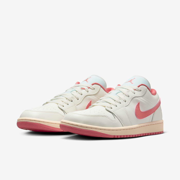 Air Jordan 1 Low in premium materials with encapsulated Air, showcasing iconic design and comfort.