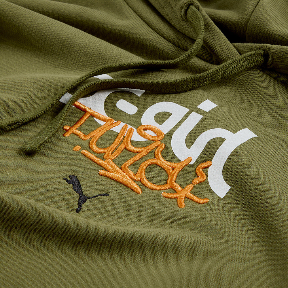 PUMA x X-GIRL Graphic Hoodie TR featuring bold streetwear graphics, drawstring hood, and relaxed fit in soft premium fabric.