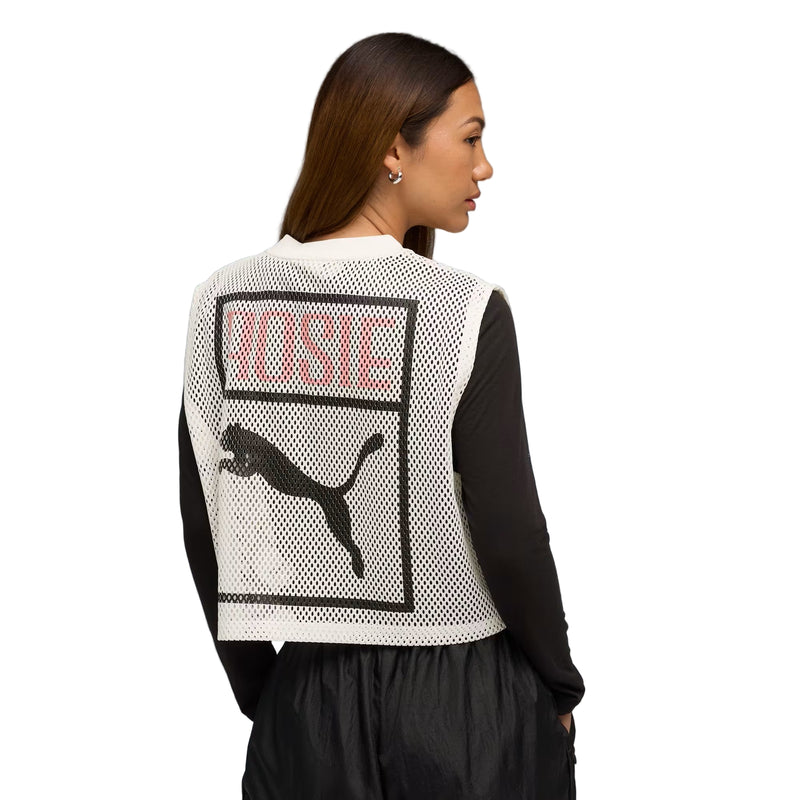 PUMA X ROSÉ RELAXED MESH TOP