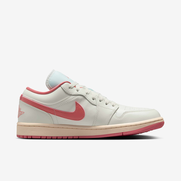 Air Jordan 1 Low in premium materials with encapsulated Air, showcasing iconic design and comfort.