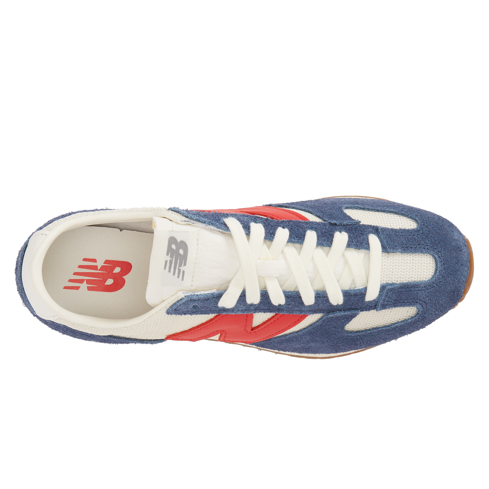 New Balance 471 sneaker with ’70s-inspired design, breathable mesh, hairy suede overlays, and fang toebox detail