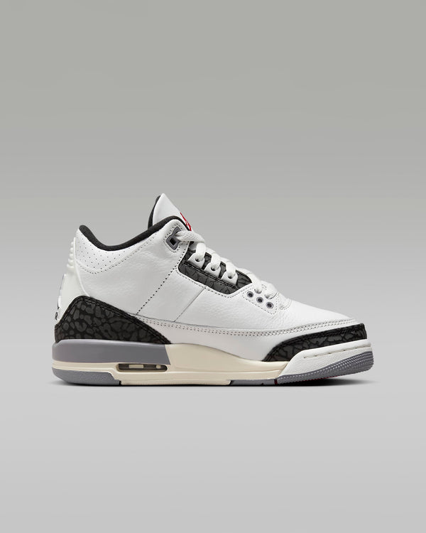 Air Jordan 3 sneaker featuring bold colors and classic details, inspired by Michael Jordan's game shoe from the '80s, offering a playful, retro look.


