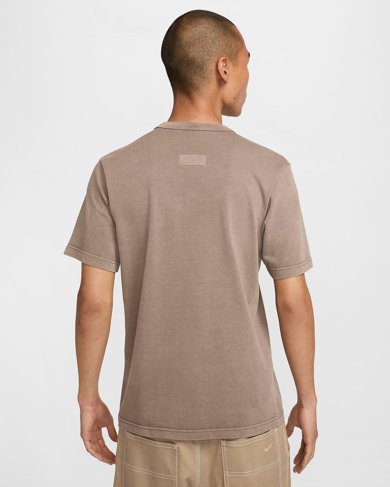 Heavyweight T-shirt with a triple-stitched collar, showcasing unique garment dyeing with natural highlights and lowlights for a distinctive look.