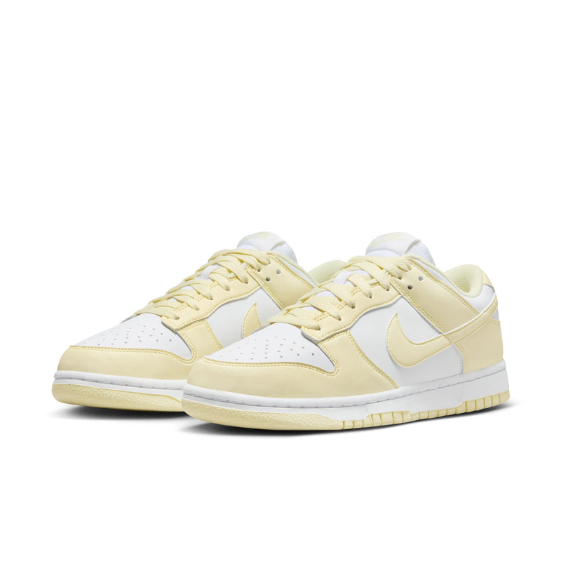 Nike Dunk sneakers featuring synthetic leather overlays, a padded low-cut collar, and a retro '80s basketball design. 