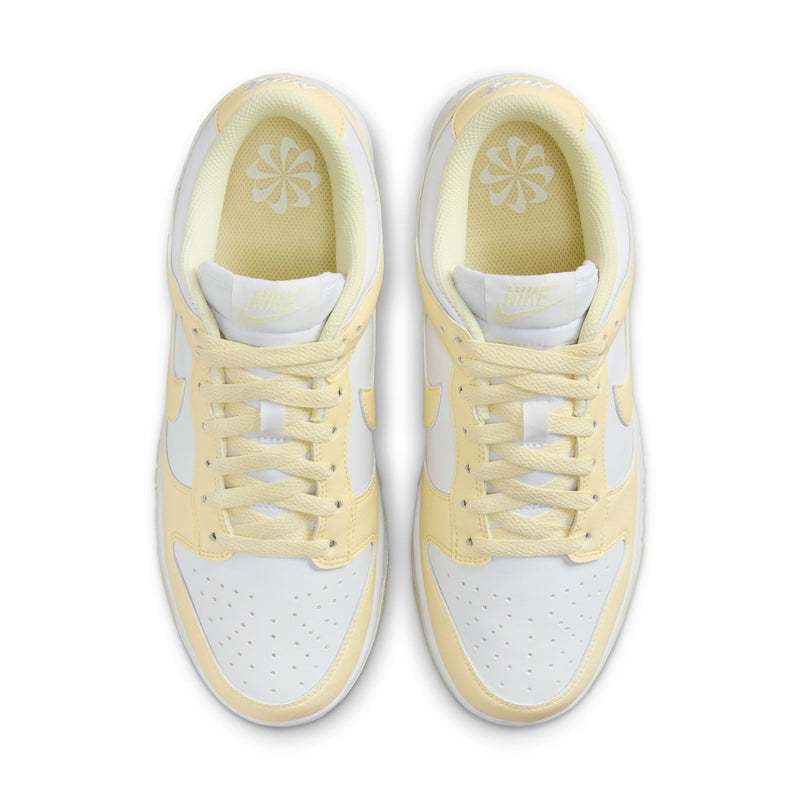 Nike Dunk sneakers featuring synthetic leather overlays, a padded low-cut collar, and a retro '80s basketball design. 