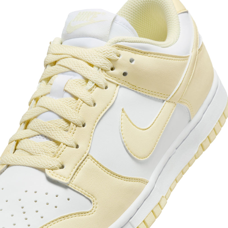 Nike Dunk sneakers featuring synthetic leather overlays, a padded low-cut collar, and a retro '80s basketball design. 