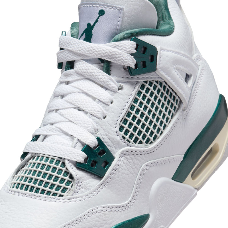 Jordan 4 Retro sneakers crafted with genuine and synthetic leather, textiles, soft foam cushioning, and durable rubber traction.