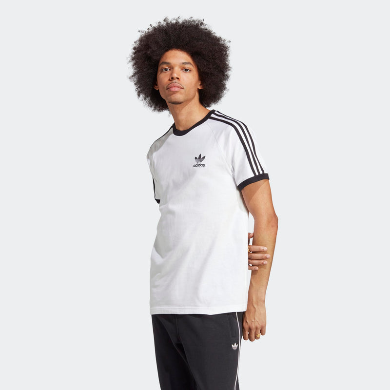 adidas Slim Fit T-Shirt with vintage style, featuring contrasting hem and classic silhouette, crafted from super-soft cotton for all-day comfort.