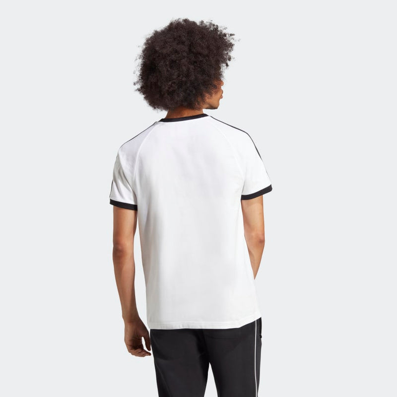 adidas Slim Fit T-Shirt with vintage style, featuring contrasting hem and classic silhouette, crafted from super-soft cotton for all-day comfort.