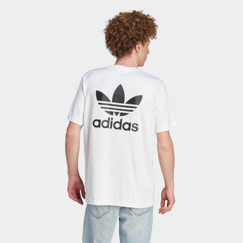 adidas Adicolor Classics Trefoil logo tee in a loose fit with embroidered Trefoil logo on the front and flat rubber print on the back.