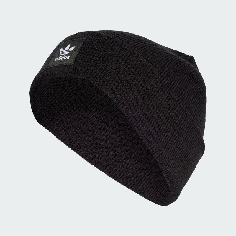 adidas roll-cuff beanie in vibrant seasonal colors with Trefoil logo patch and top seam