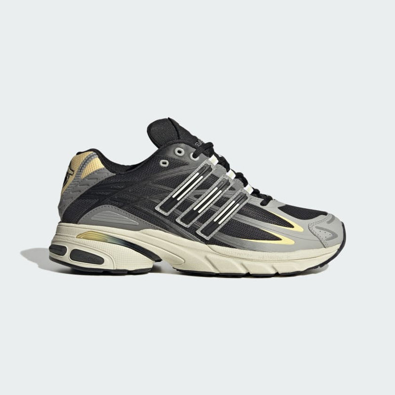 adidas Adistar shoes with a textile and leather upper, durable rubber outsole, blending performance heritage with sophisticated style.