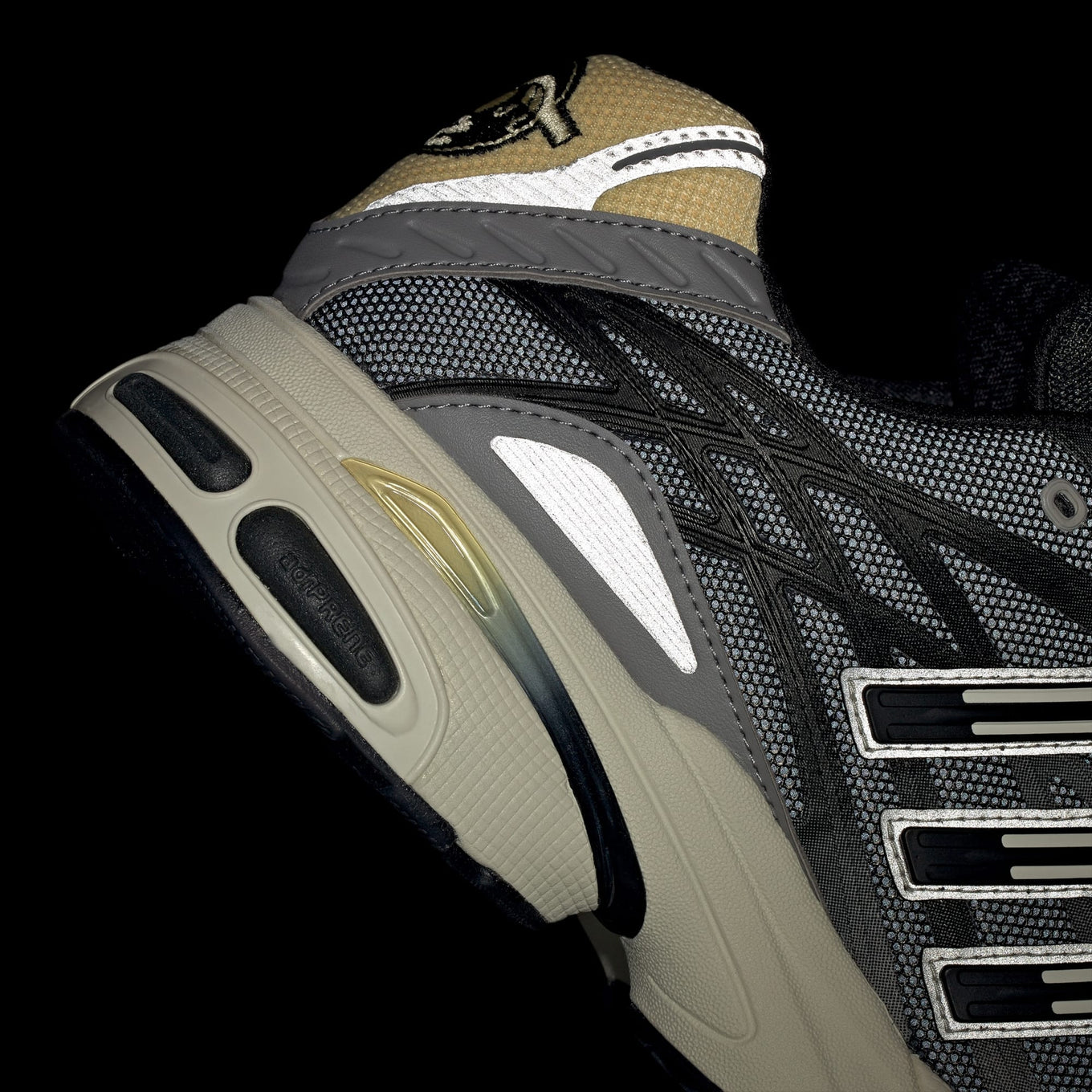 adidas Adistar shoes with a textile and leather upper, durable rubber outsole, blending performance heritage with sophisticated style.