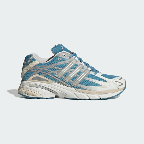adidas Adistar shoes with a textile and leather upper, durable rubber outsole, combining high performance and stylish design.