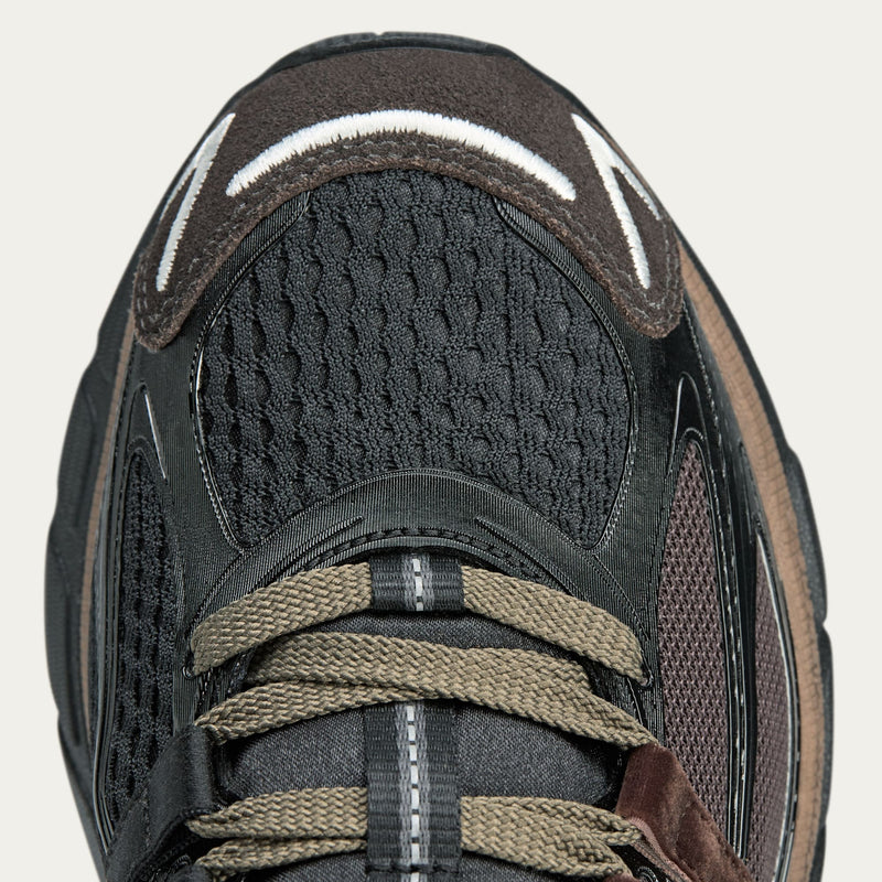 Song For The Mute x adidas footwear collection featuring Core Black Dark Brown, Shadow Green, and Taupe Metallic colorways with unique mesh weaves, velvet-like satin Three Stripes, and synthetic textured leather.