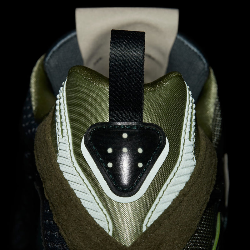 Song For The Mute x adidas footwear collection featuring Core Black Dark Brown, Shadow Green, and Taupe Metallic colorways with unique mesh weaves, velvet-like satin Three Stripes, and synthetic textured leather.