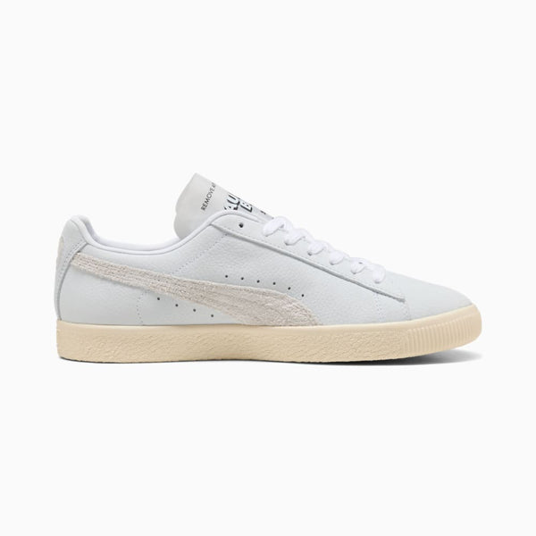 PUMA Clyde sneaker from the Laundry Boys collection with water-repellent suede upper.