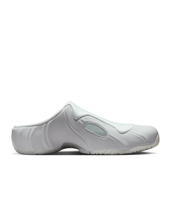 Nike Clogposite in Photodust and Summit White with molded upper and futuristic design