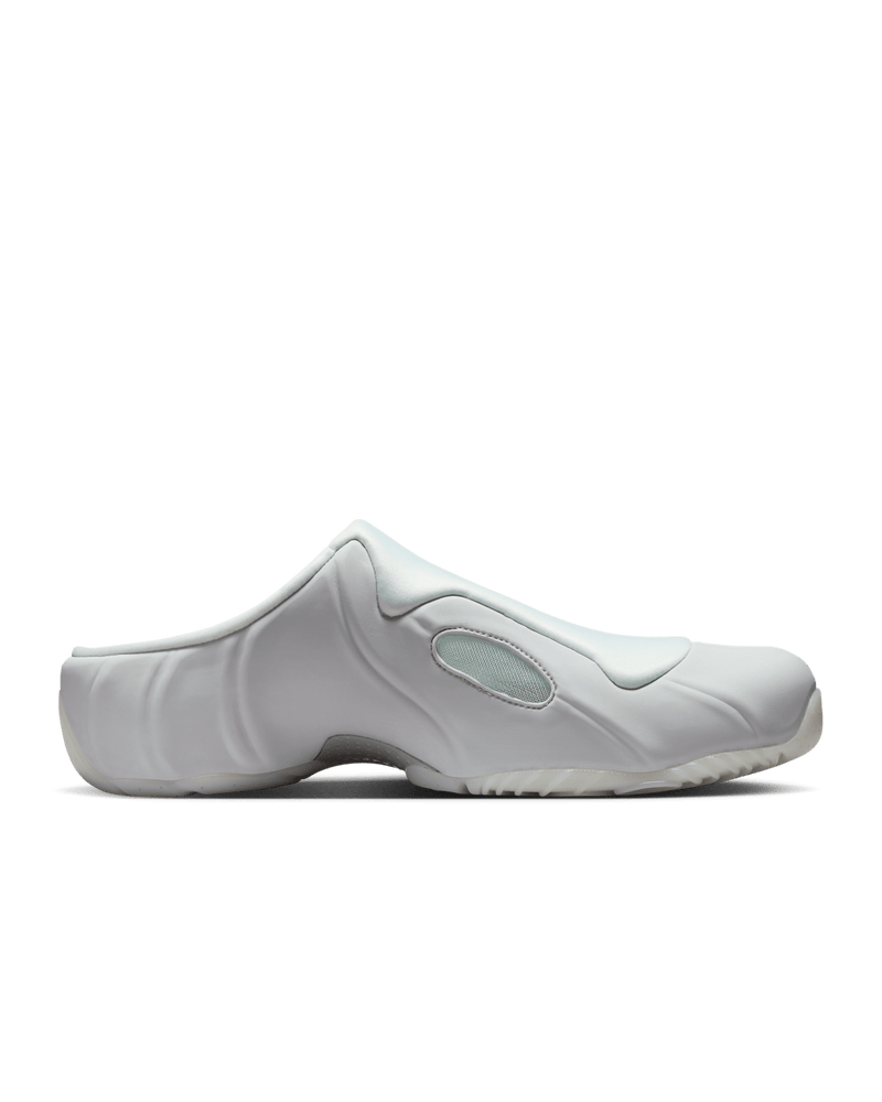 Nike Clogposite in Photodust and Summit White with molded upper and futuristic design