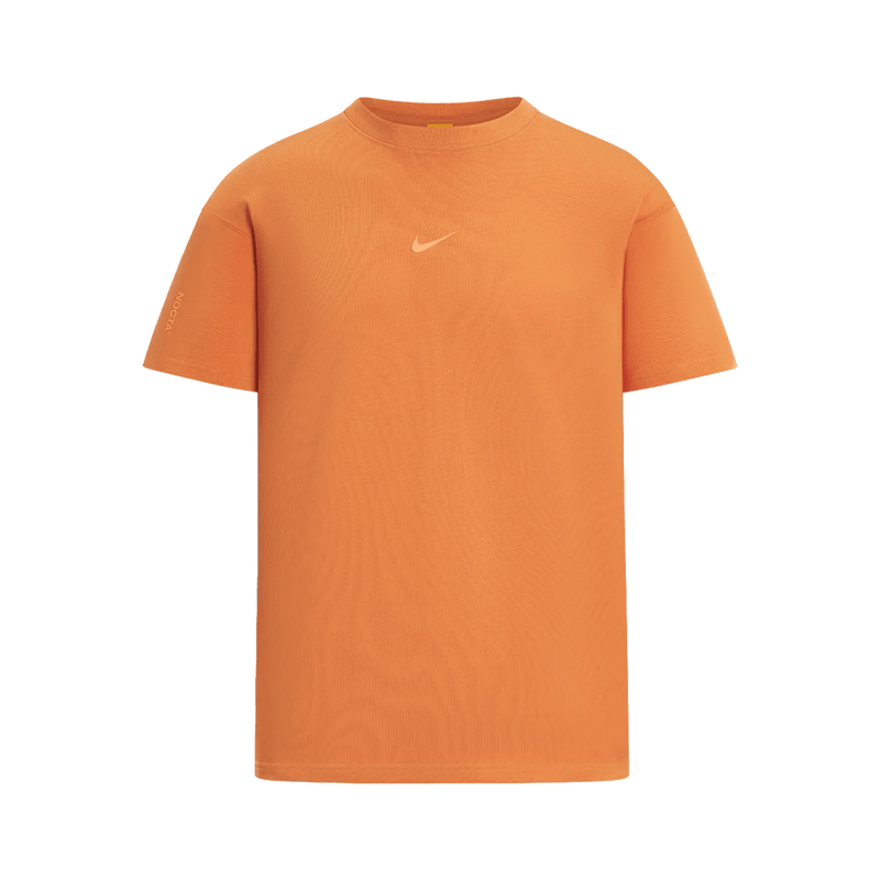 Relaxed and casual tee with dropped shoulders, longer sleeves, and a loose fit. Made from soft, midweight cotton with a slight drape.