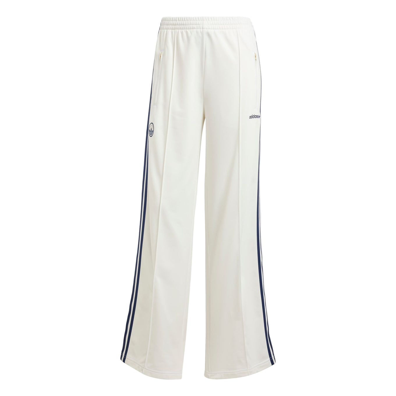Adidas Firebird track pants featuring classic 3-Stripes, signature tricot sheen, and colors inspired by international competition, embodying a timeless sports style.



