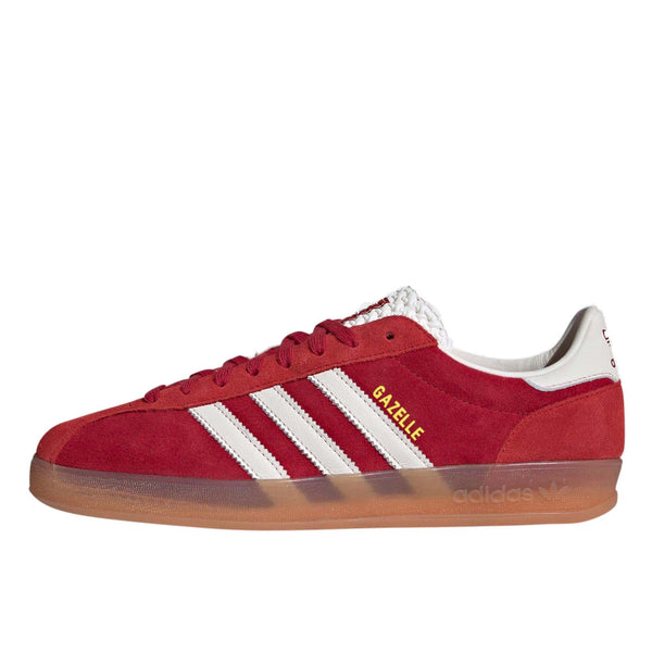 adidas Gazelle Indoor Pro shoes with a suede upper, leather lining, translucent wrapped sole, and signature 3-Stripes, blending vintage sports heritage with contemporary street style.