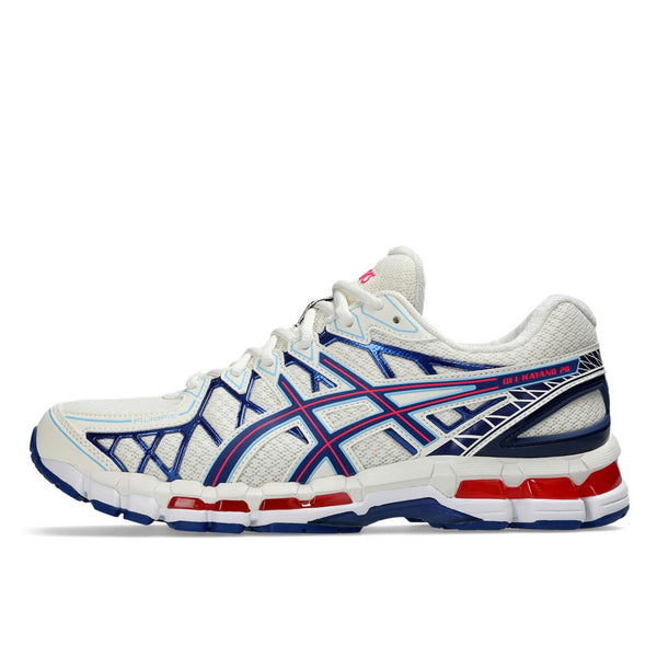 GEL-KAYANO 20 sneaker with FLUIDFIT cage, dual GEL technology, and GUIDANCE TRUSSTIC system, offering enhanced comfort and support.