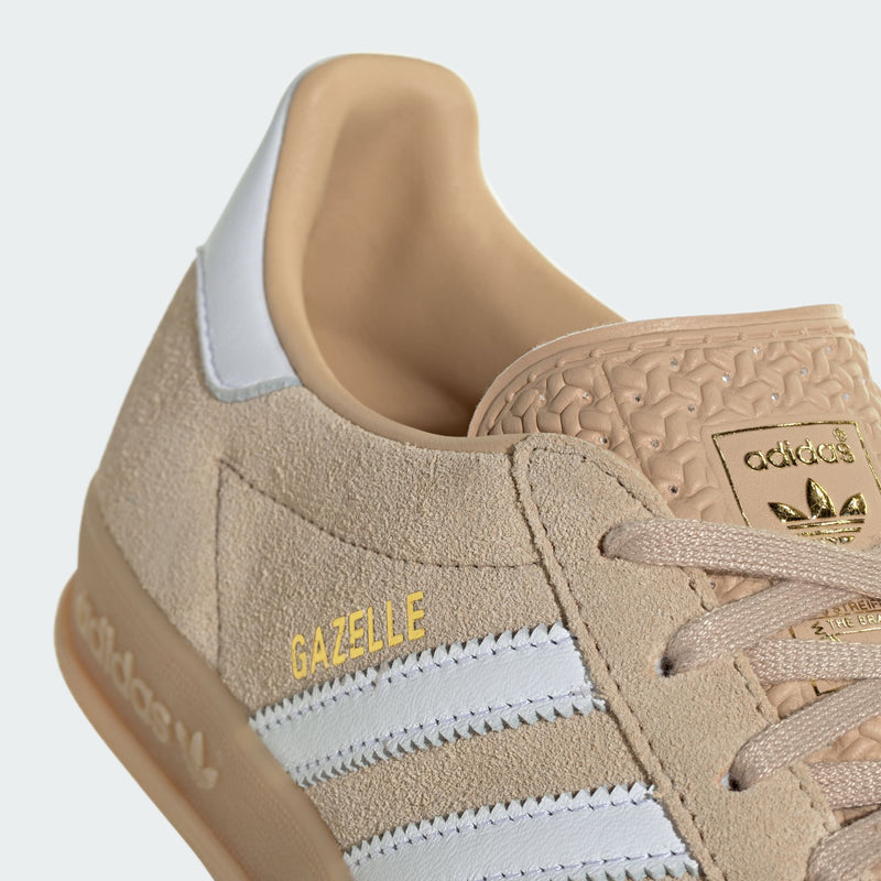 Adidas Gazelle shoes featuring a premium soft suede upper and subtle colors, designed for everyday wear and honoring adidas heritage.