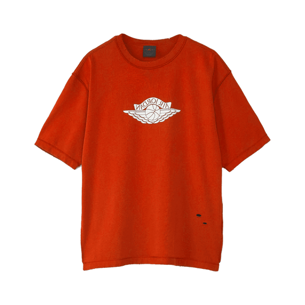 Jordan Rare Air short-sleeve tee in heavyweight cotton with distressed details and washed finish