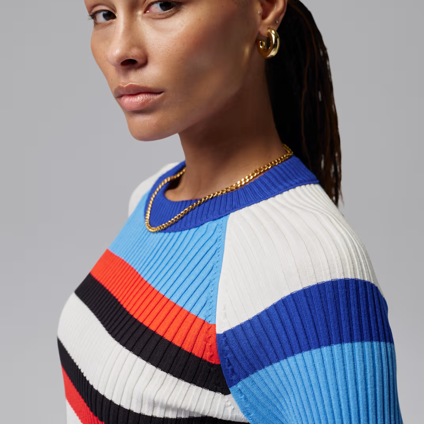 NIKE WMNS J FLT LS SWTR STRIPE