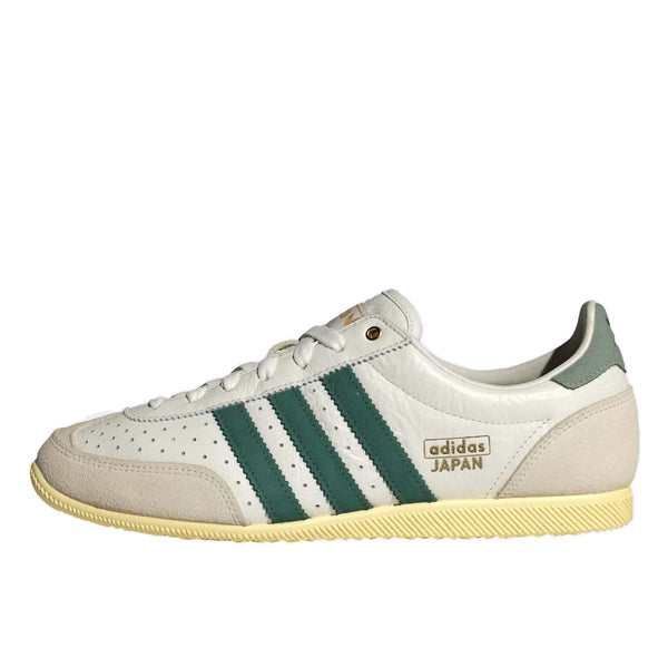 adidas Japan shoes with a vintage low-profile silhouette, double-stitched T-toe, and heritage-inspired detailing.