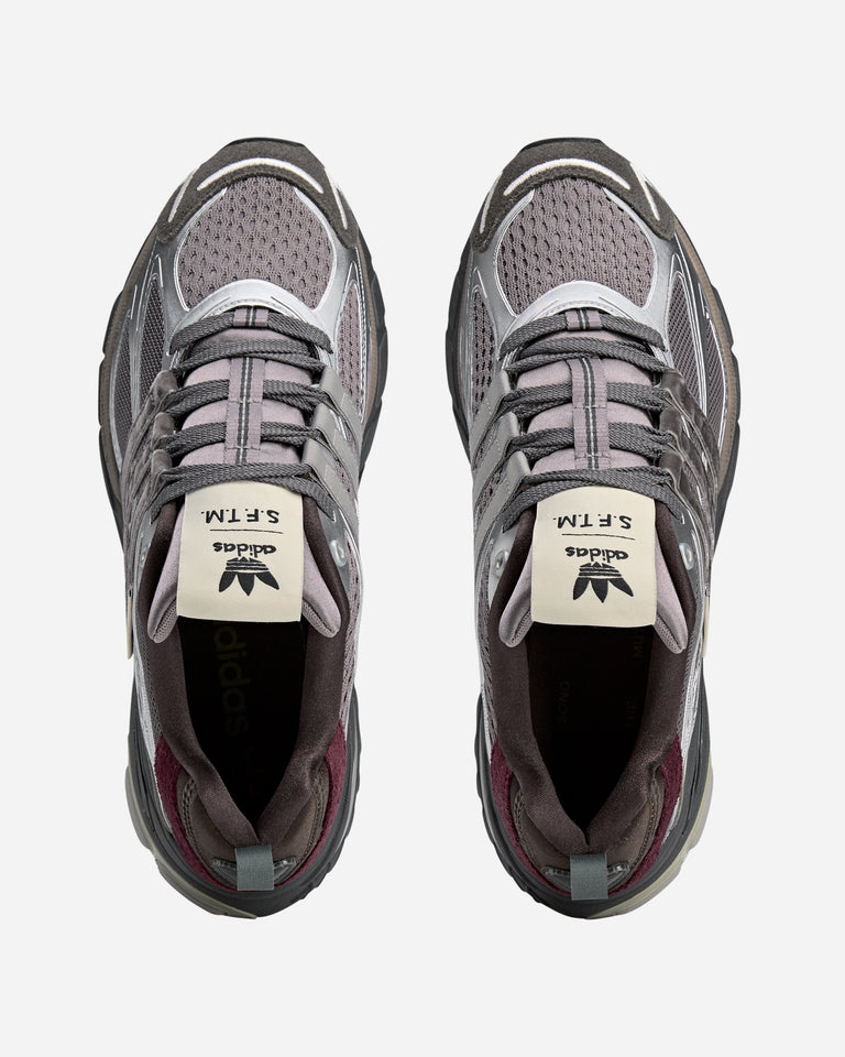 Song For The Mute x adidas footwear collection featuring Core Black Dark Brown, Shadow Green, and Taupe Metallic colorways with unique mesh weaves, velvet-like satin Three Stripes, and synthetic textured leather.