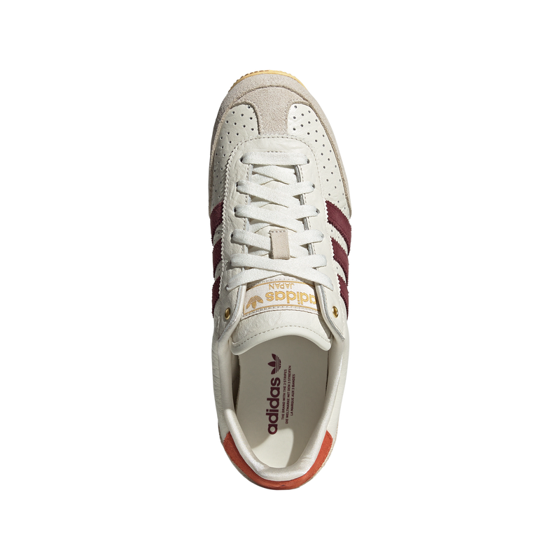 adidas Japan shoes with a sleek low-profile design, double-stitched T-toe, and heritage-inspired detailing.